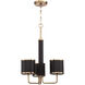 Quinn 3 Light 23 inch Satin Brass Chandelier Ceiling Light