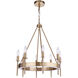 Larrson 8 Light 20 inch Satin Brass Chandelier Ceiling Light