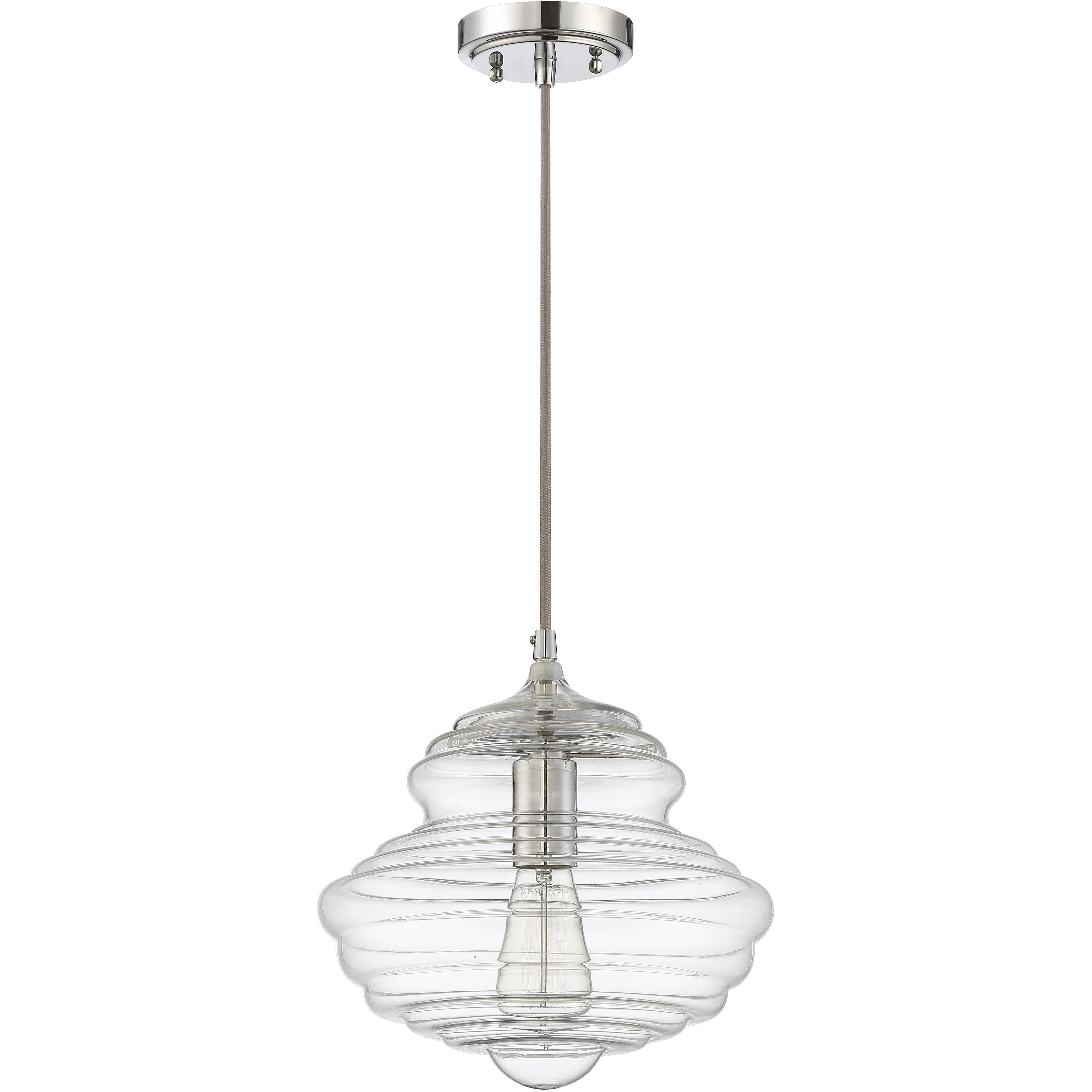 Neighborhood 1 Light 10.5 inch Chrome Mini Pendant Ceiling Light, Jeremiah