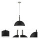 Kahn 1 Light 15.75 inch Midnight and Satin Aluminum Outdoor Pendant