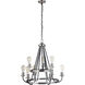 Neighborhood Randolph 9 Light 26 inch Flat Black/Brushed Polished Nickel Chandelier Ceiling Light, Neighborhood Collection