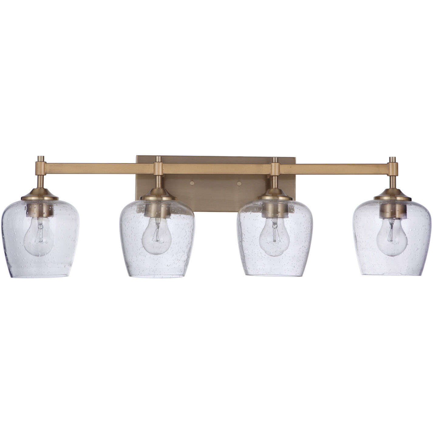 Stellen 4 Light 30 inch Satin Brass Vanity Light Wall Light