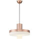 Bejamin LED 18.75 inch Mirrored Rose Gold Pendant Ceiling Light