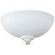 Universal 2 Light White Frost Fan Bowl Light Kit