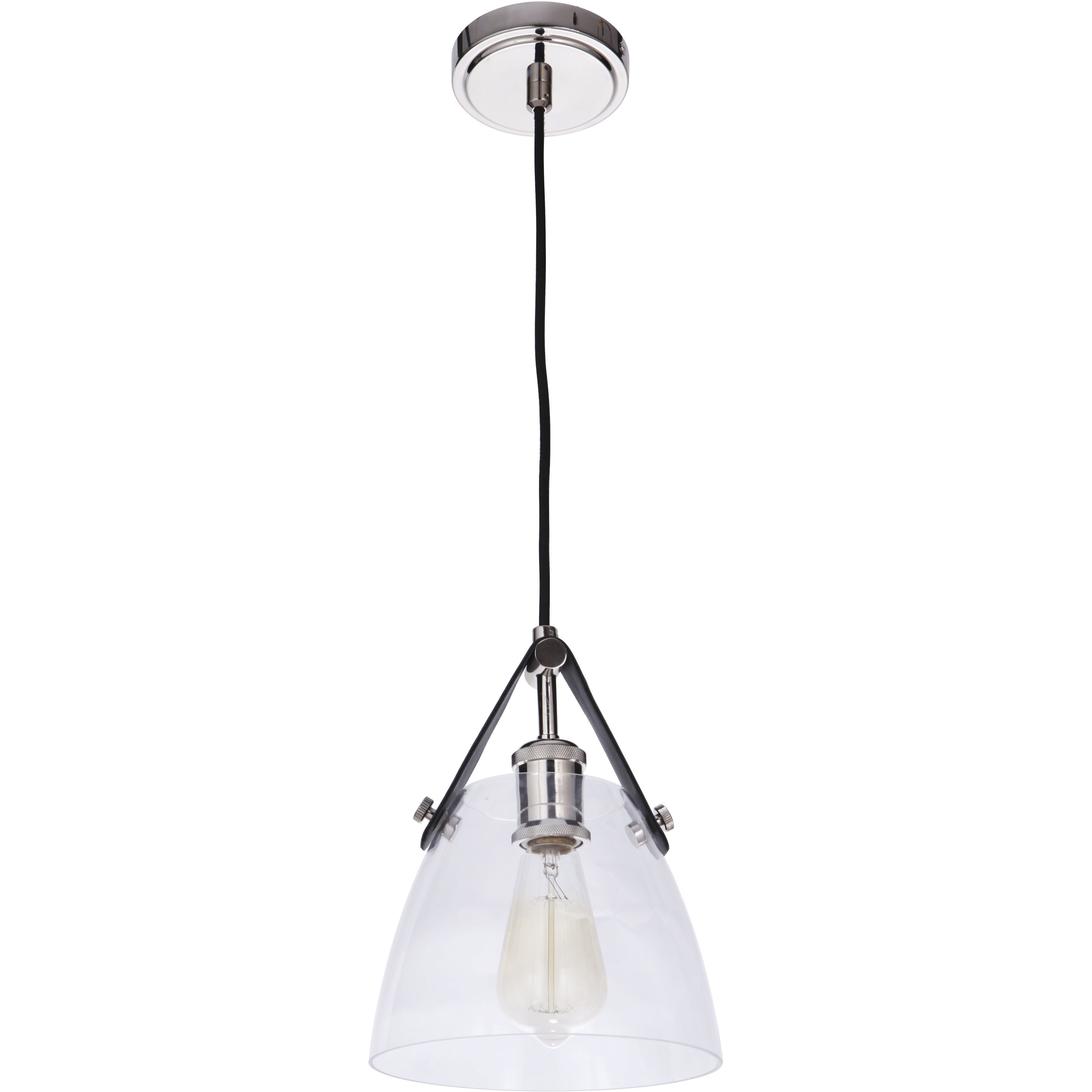 Gallery Hagen 1 Light 7.87 inch Polished Nickel Pendant Ceiling Light
