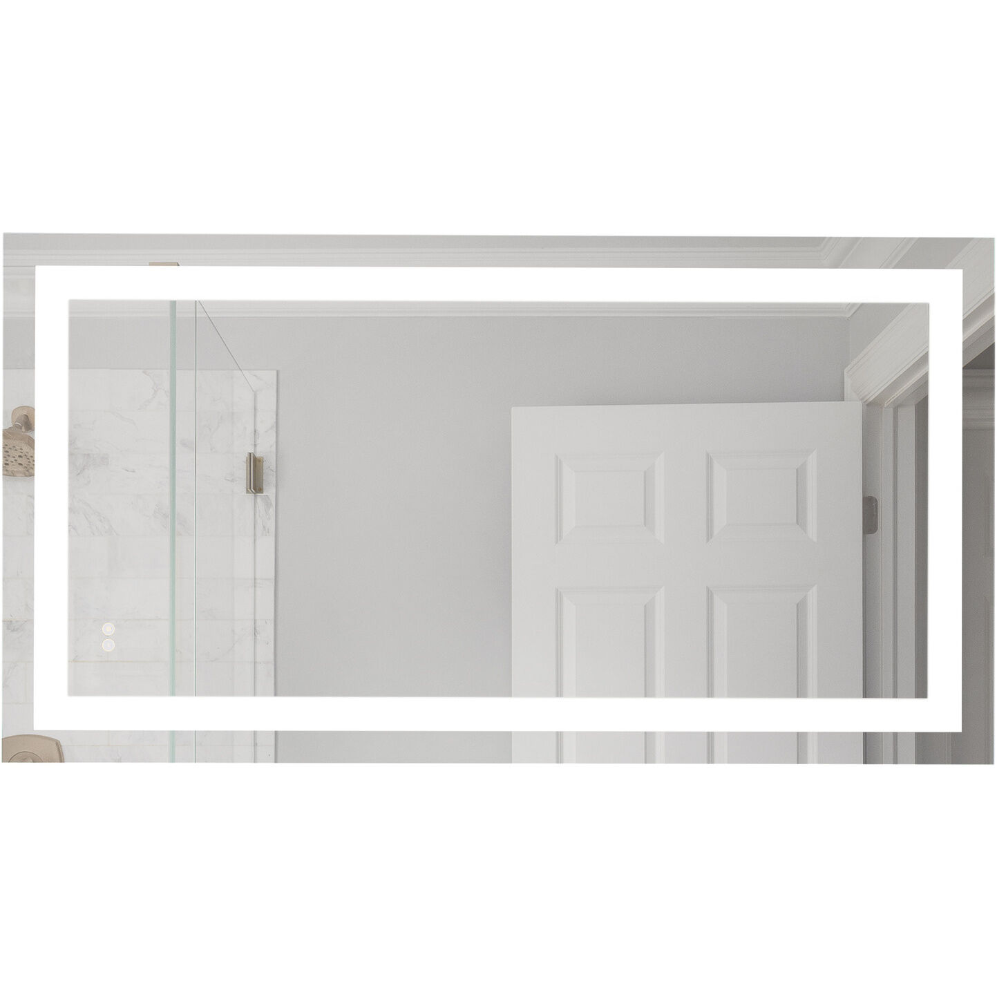 Lighted 60 X 32 inch White Mirror, Rectangle
