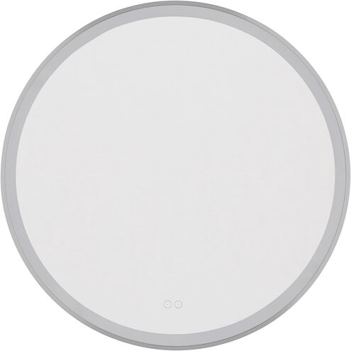 Ross 32 X 32 inch Brushed Polished Nickel Framed LED Mirror, Front Lit
