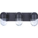 Pill 3 Light 22.5 inch Flat Black Vanity Light Wall Light