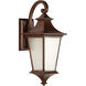 Argent II Outdoor Wall Mount in Aged Bronze Textured, LED, Medium