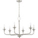 Jolenne 6 Light 31.97 inch Brushed Polished Nickel Chandelier Ceiling Light