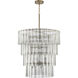 Museo 28 Light 48 inch Satin Brass Chandelier Ceiling Light