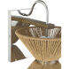 Serena 1 Light 9 inch Chrome/Walnut Wall Sconce Wall Light in Chrome and Walnut
