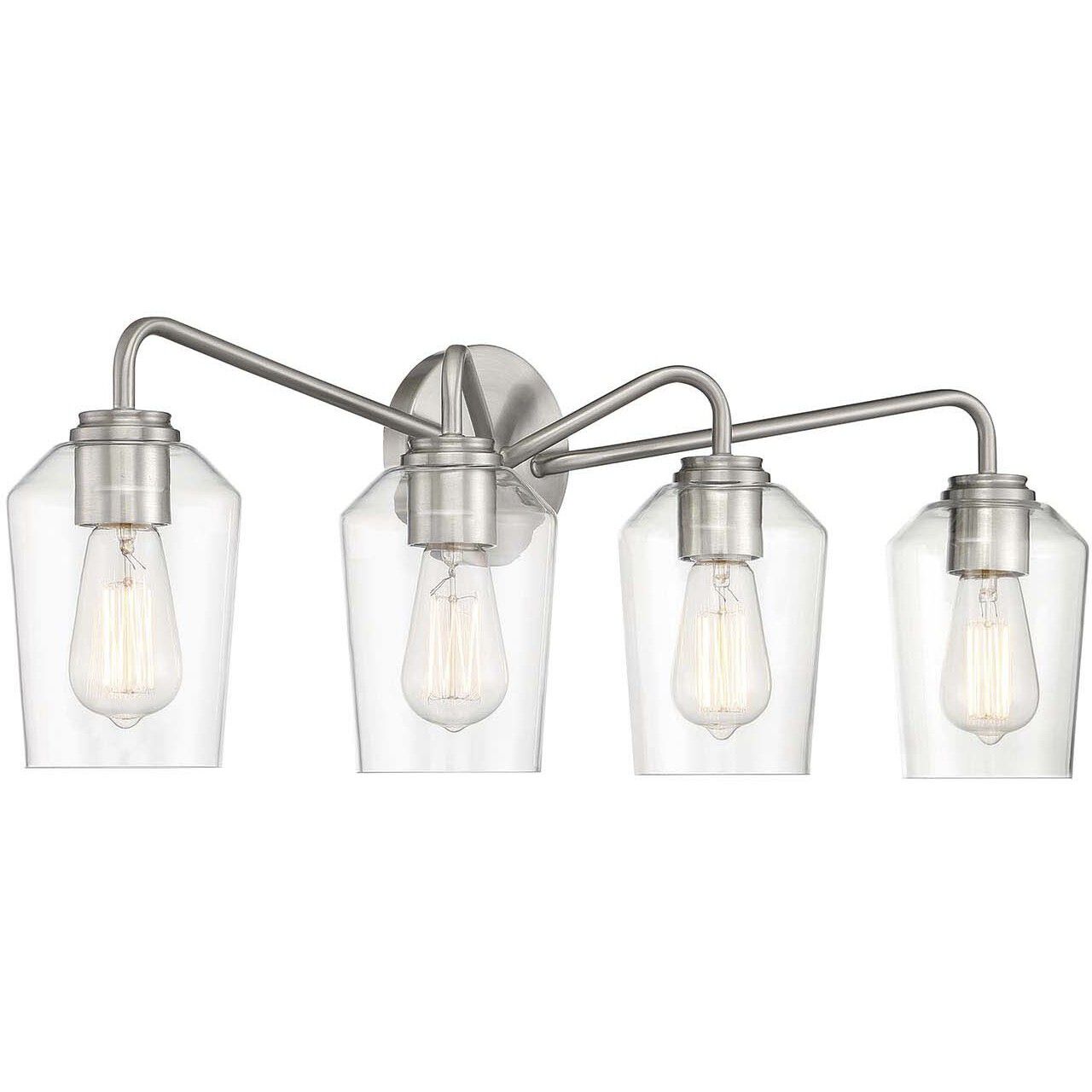 Shayna 4 Light 31 inch Brushed Polished Nickel Vanity Light Wall Light