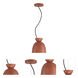 Ventura Dome 1 Light 7.5 inch Baked Clay Mini Pendant Ceiling Light