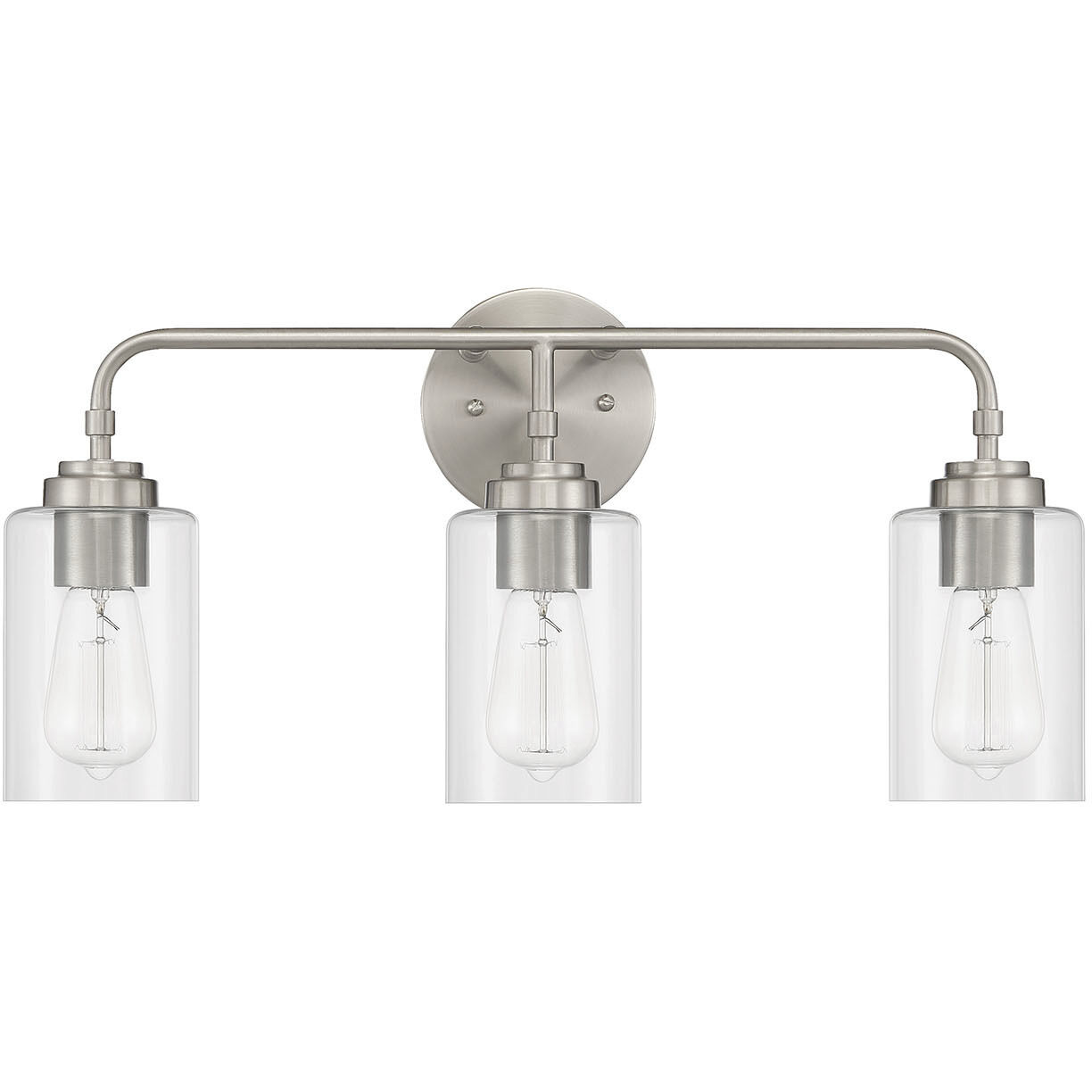 Stowe 3 Light 22 inch Brushed Polished Nickel Vanity Light Wall Light