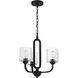 Collins 3 Light 18 inch Flat Black Chandelier Ceiling Light