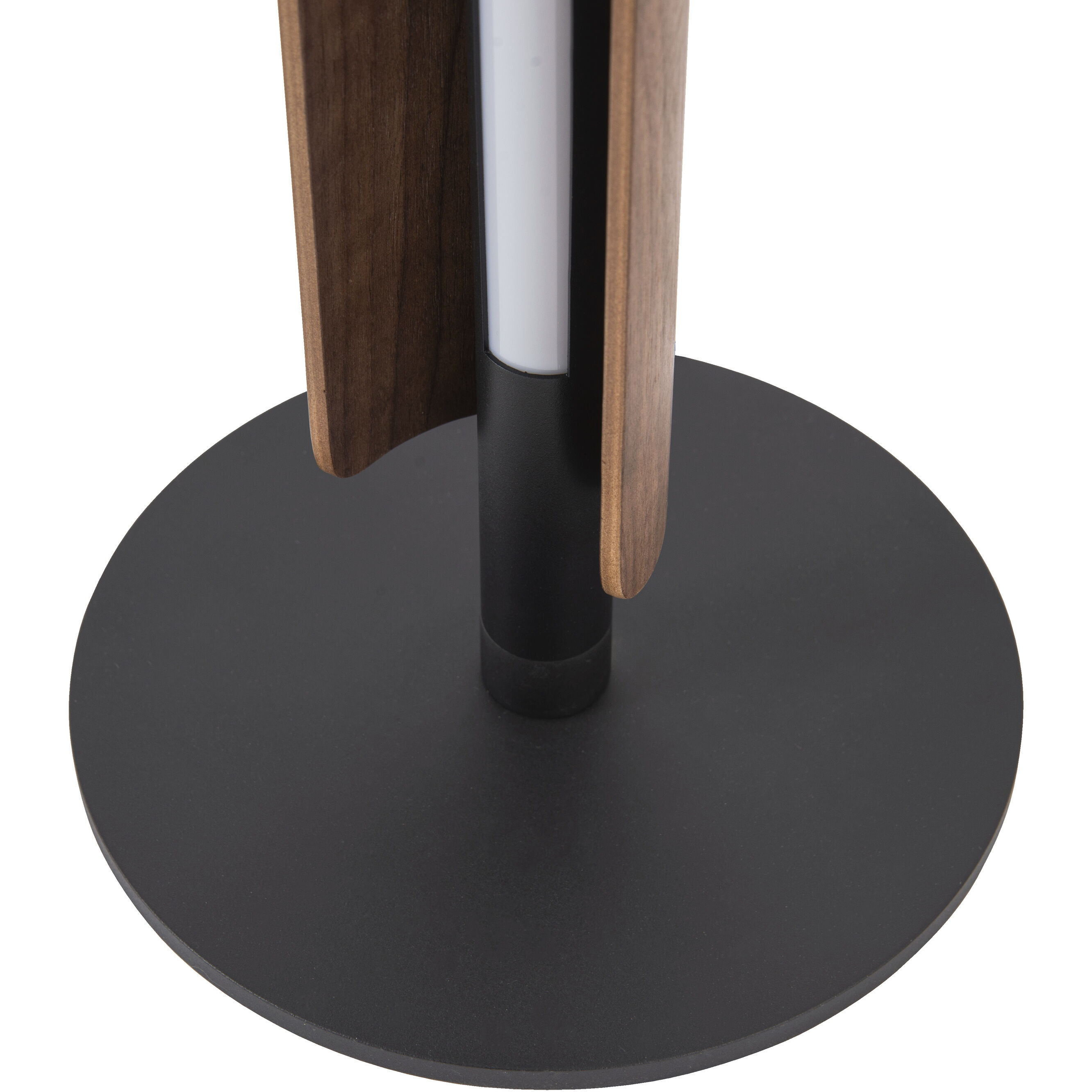 Cameron 62.8 inch 24 watt Flat Black/Walnut Floor Lamp Portable Light