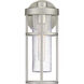 Encompass 1 Light 14 inch Satin Aluminum Outdoor Wall Mount, Small