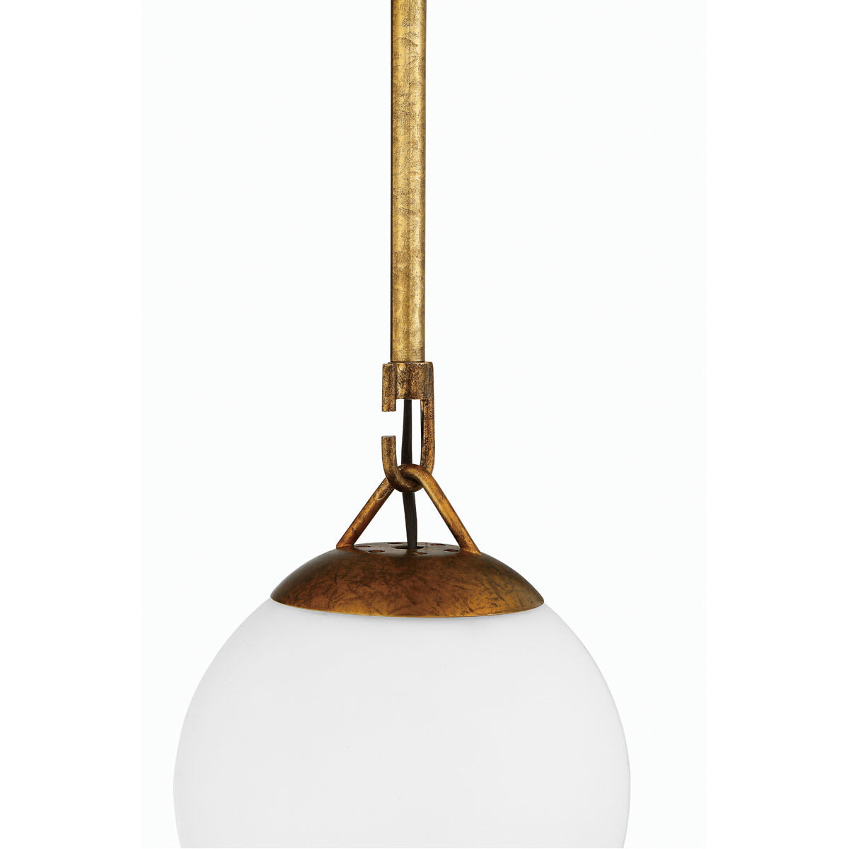 Orion 1 Light 6 inch Patina Aged Brass Mini Pendant Ceiling Light