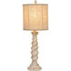 Bejamin 33 inch 100 watt Cottage White Distressed Table Lamp Portable Light