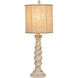 Bejamin 33 inch 100.00 watt Cottage White Distressed Table Lamp Portable Light