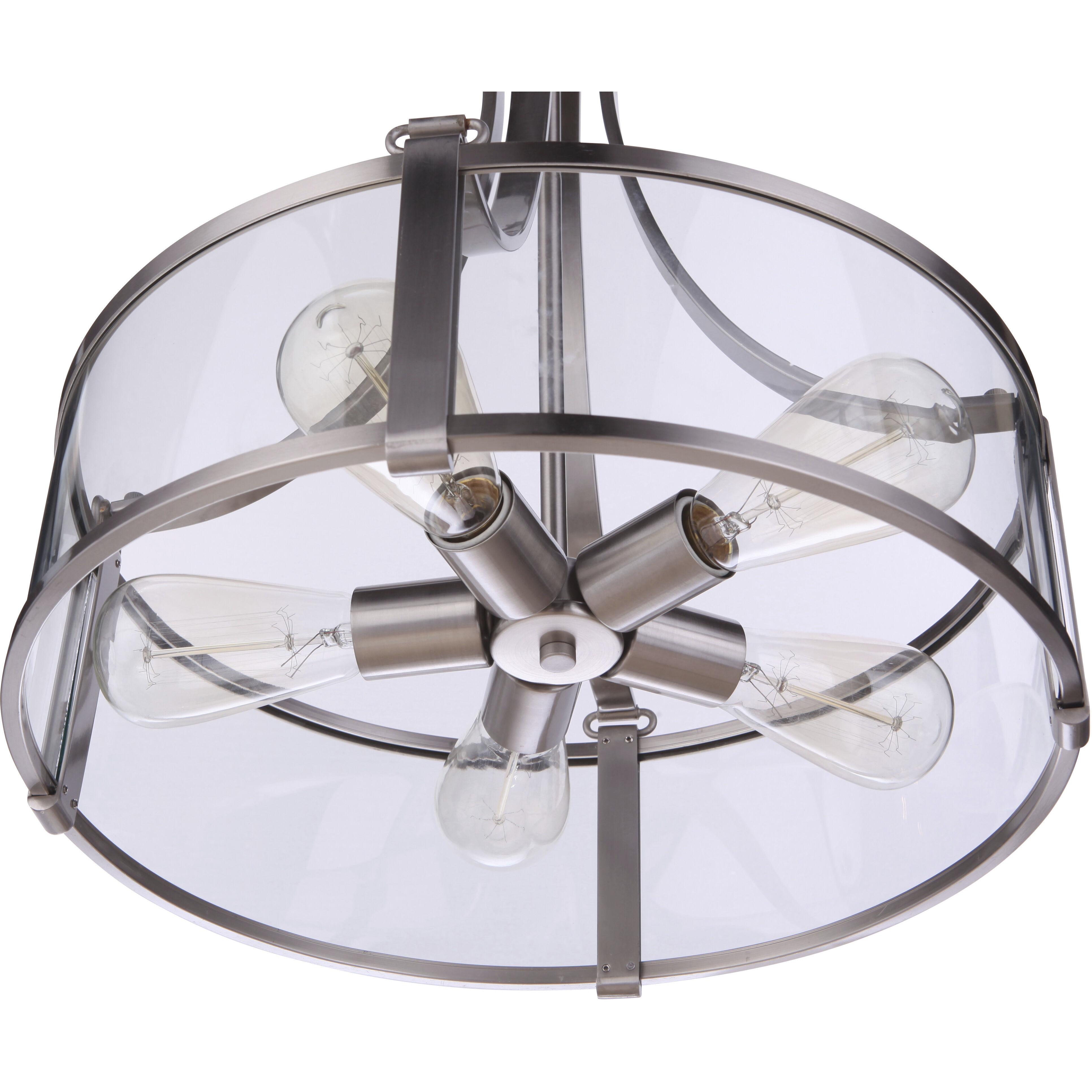 Elliot 5 Light 16 inch Brushed Polished Nickel Pendant Ceiling Light