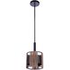 Kensey 1 Light 9.13 inch Flat Black Mini Pendant Ceiling Light