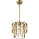 Melody 1 Light 15 inch Satin Brass Pendant Ceiling Light