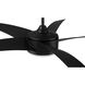 Pursuit 54 inch Flat Black with Flat Black/Flat Black Blades Ceiling Fan
