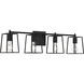 Dunn 4 Light 32 inch Flat Black Vanity Light Wall Light