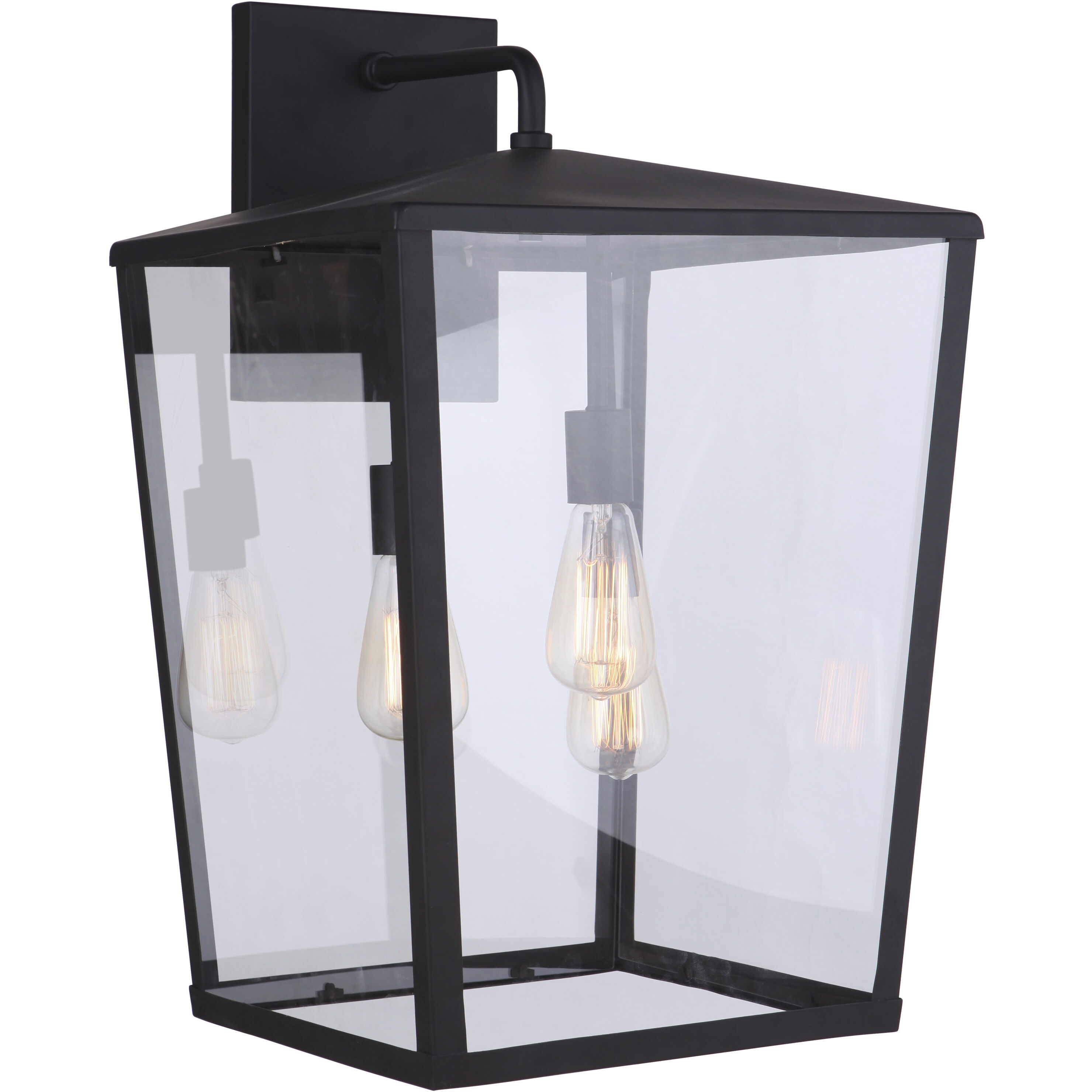 Olsen 3 Light 24 inch Midnight Outdoor Wall Lantern