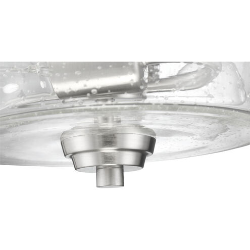 Neighborhood Grace 2 Light 13 inch Brushed Polished Nickel Convertible Semi Flush Ceiling Light in Clear Seeded, Neighborhood Collection