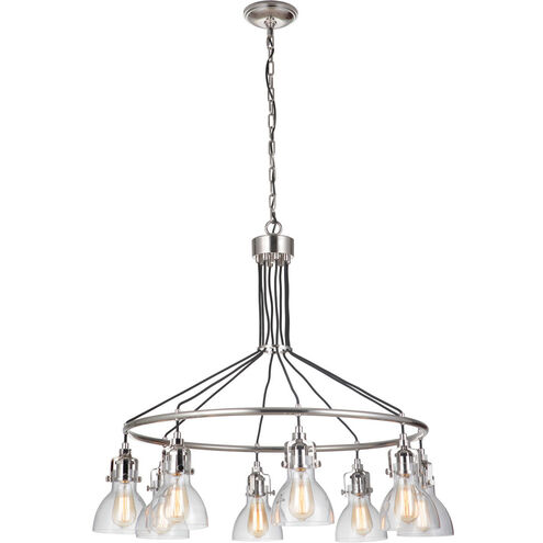 Gallery State House 8 Light 37 inch Polished Nickel Chandelier Ceiling Light