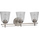 Neighborhood Drake 3 Light 24 inch Brushed Polished Nickel Vanity Light Wall Light, Neighborhood Collection