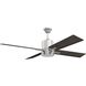 Teana 52 inch Brushed Polished Nickel with Brushed Nickel/Walnut Blades Fan