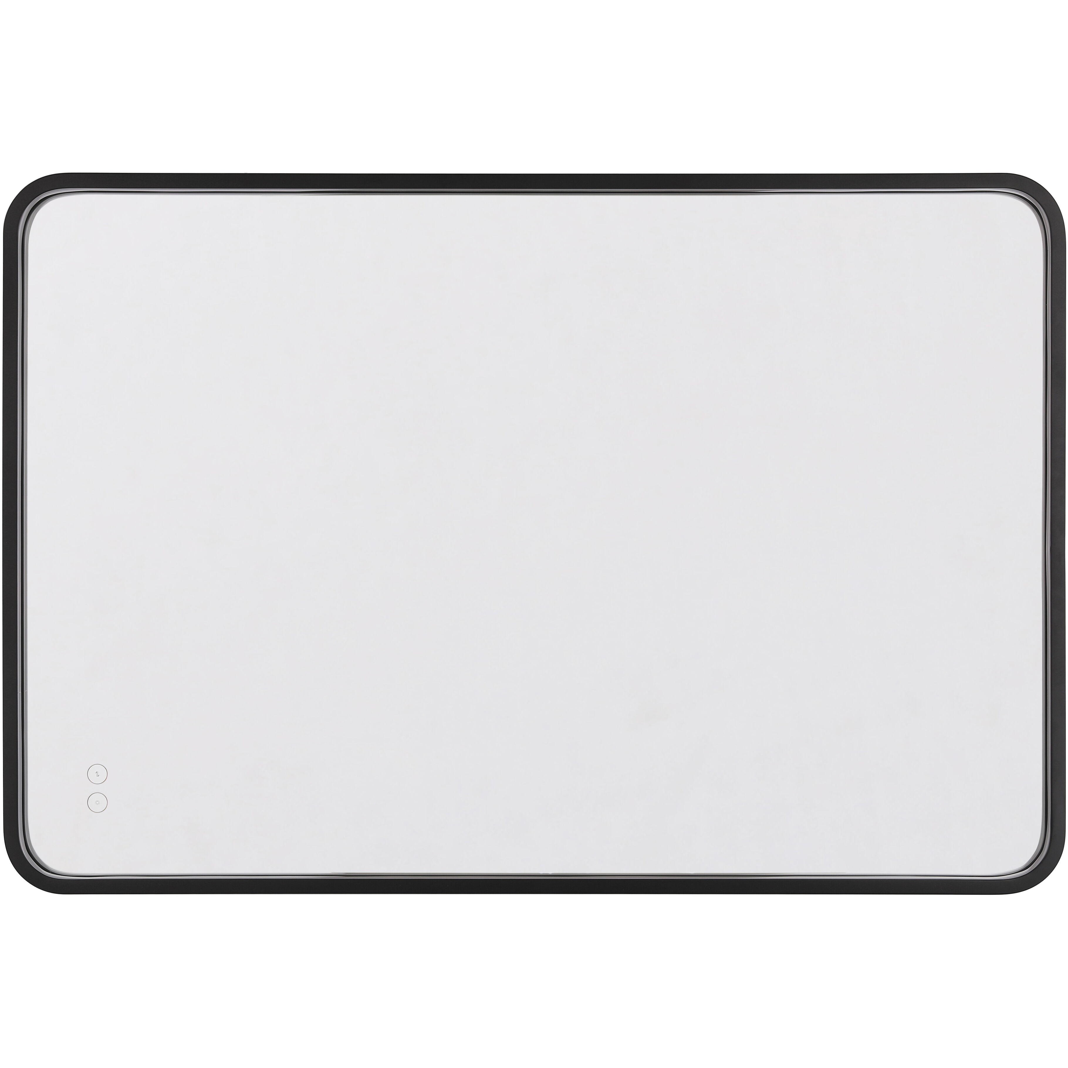 Monica 36 X 24.39 inch Flat Black Framed LED Mirror, Edge Lit