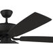 Pro Plus 119 52 inch Espresso with Espresso/Walnut Blades Contractor Ceiling Fan, Pan