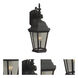 Straight Glass 1 Light 18.25 inch Textured Black Outdoor Wall Mount, Medium
