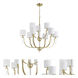 Fortuna 9 Light 34 inch Satin Brass Chandelier Ceiling Light