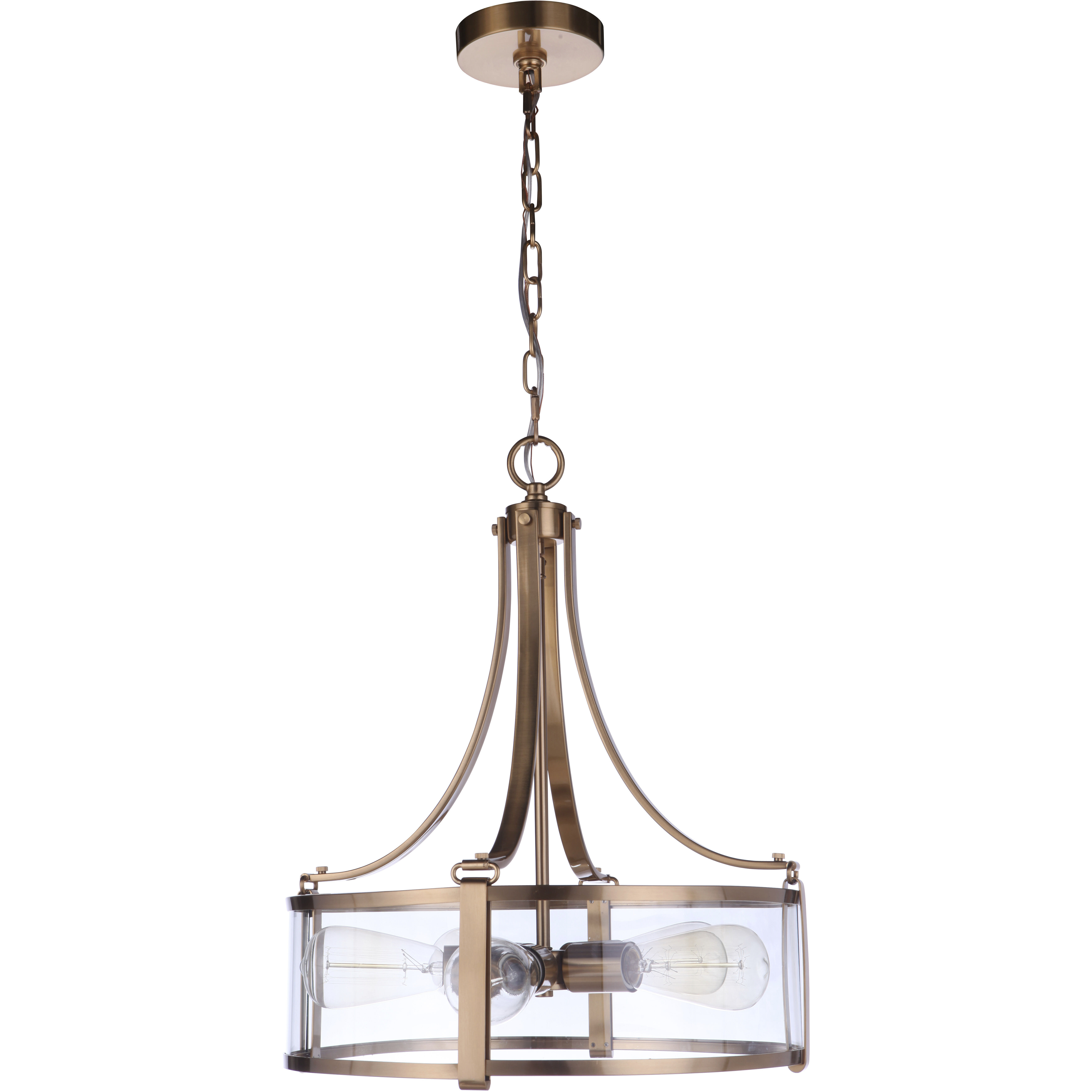 Elliot 5 Light 16.38 inch Satin Brass Pendant Ceiling Light