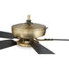 Pro Plus 112 52 inch Satin Brass with Black Walnut/Flat Black Blades Contractor Ceiling Fan, Slim