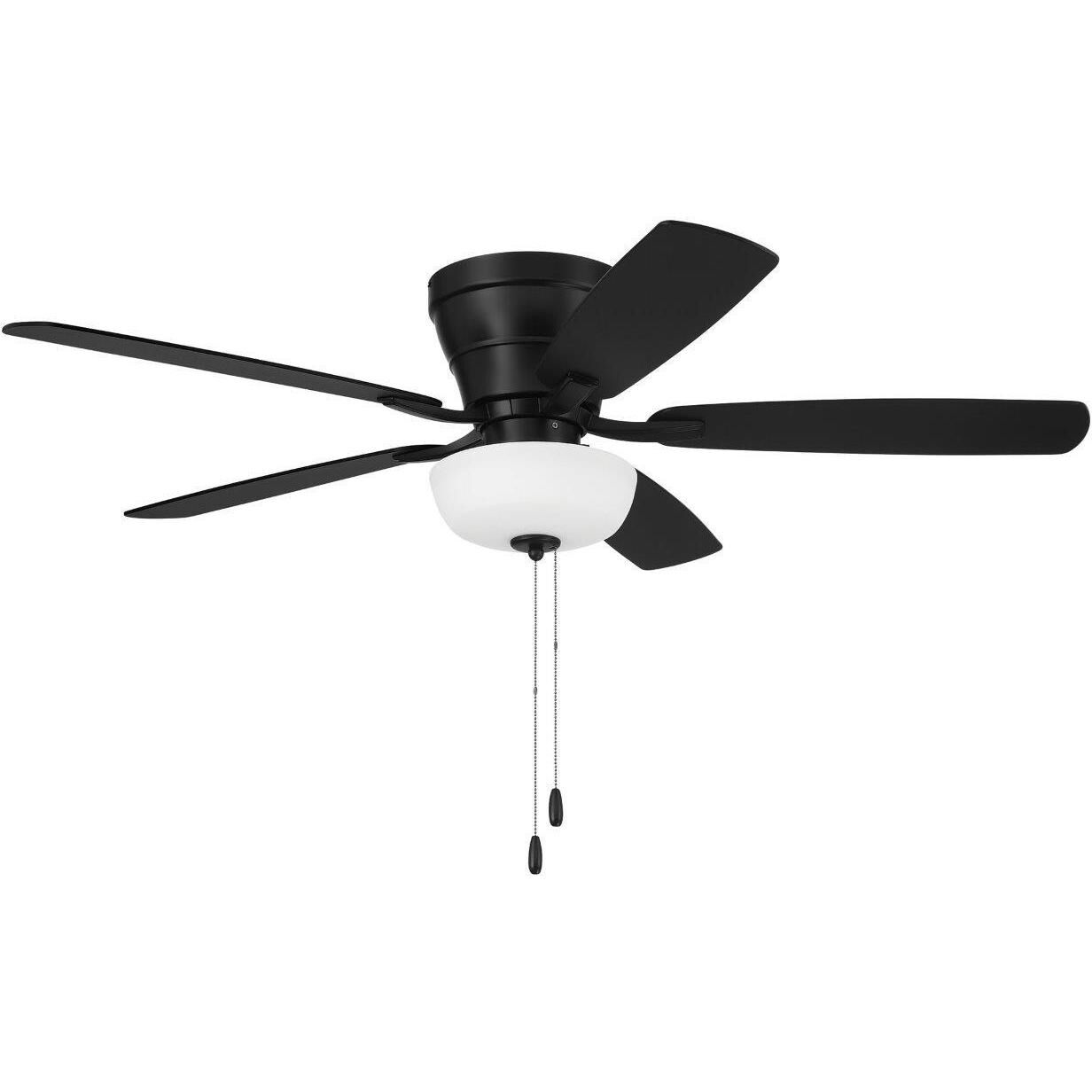 Wheeler 52 inch Flat Black with Flat Black/Greywood Blades Fan