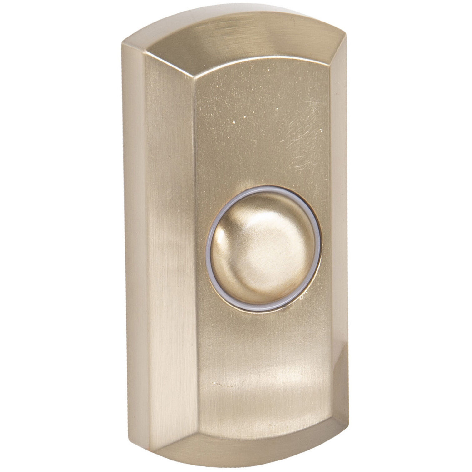 Surface Mount Satin Brass Lighted Push Button