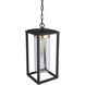 Neo 1 Light 8 inch Midnight / Satin Brass Outdoor Pendant