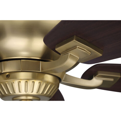 Forum 52 inch Satin Brass with Black Walnut/Walnut Blades Ceiling Fan