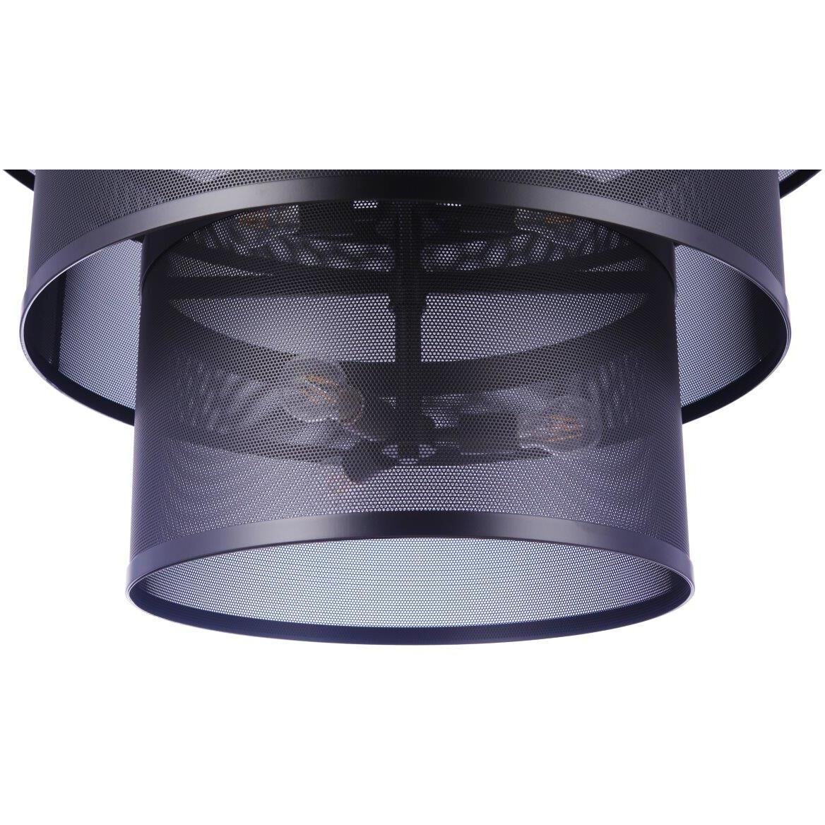 Mesh 12 Light 36 inch Flat Black Pendant Ceiling Light