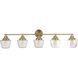 Neighborhood Essex 5 Light 48 inch Satin Brass Vanity Light Wall Light, Neighborhood Collection