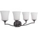 Helena 4 Light 30.25 inch Oiled Bronze Vanity Light Wall Light, Jeremiah