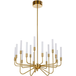 Valdi LED 32.5 inch Satin Brass Chandelier Ceiling Light