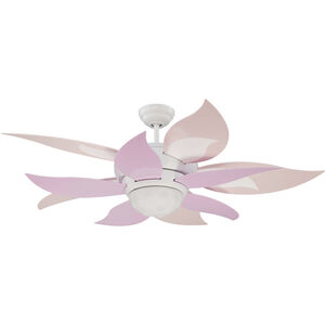 Bloom 52 inch White with Pink Blades Ceiling Fan